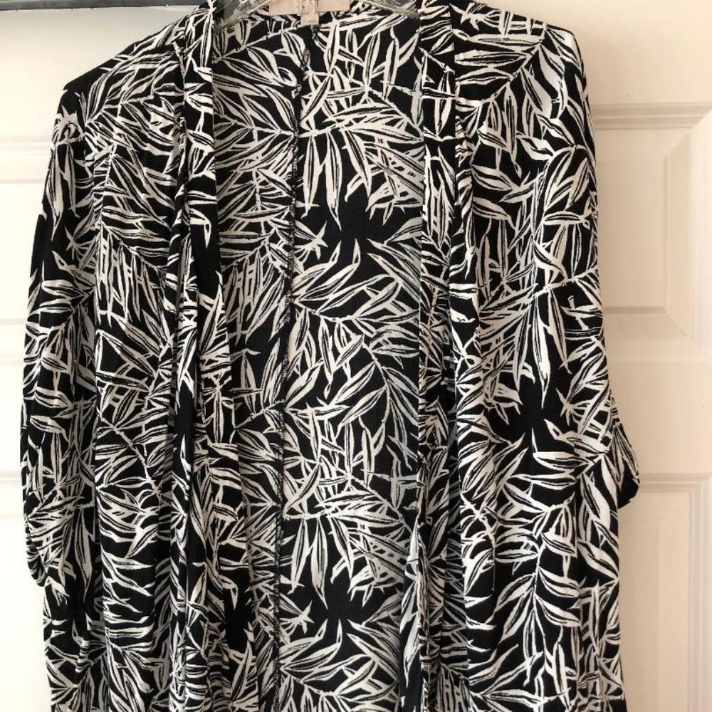 LOFT Black-White Zebra Print Coverup